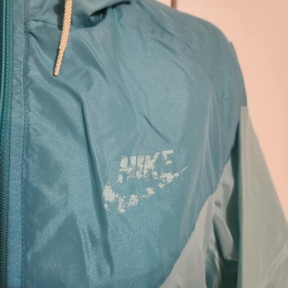 VTG 80s Womens M Nike Colorblock Nylon Blue Tag Retro Windbreaker Zip Jacket - Picture 5 of 10